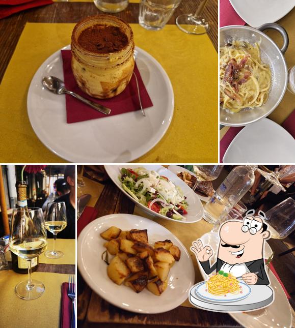 Spaghetti alla carbonara al Enoteca Trastevere