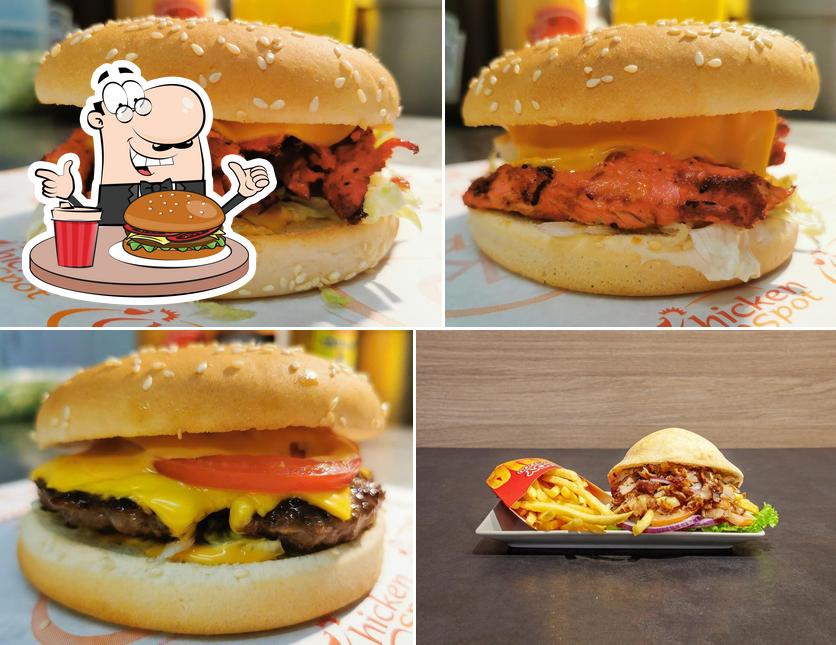 Bestellt einen Burger bei Grill & fry Fast food