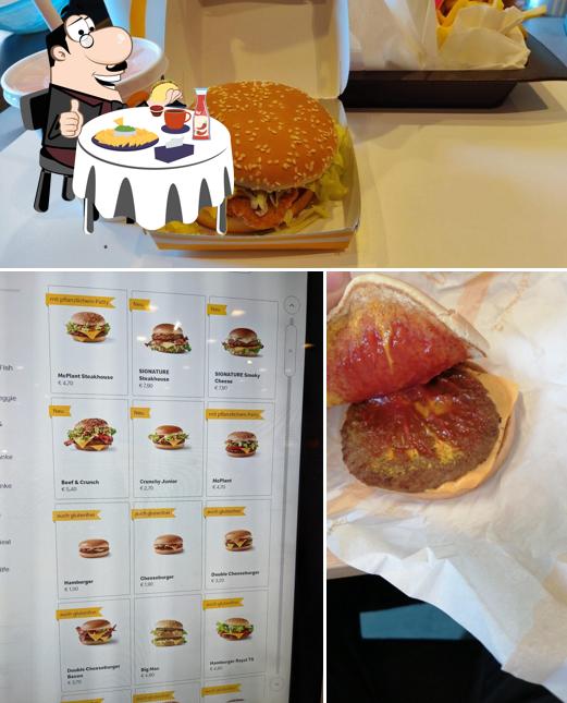 Bestellt einen Burger bei McDonald's Linz