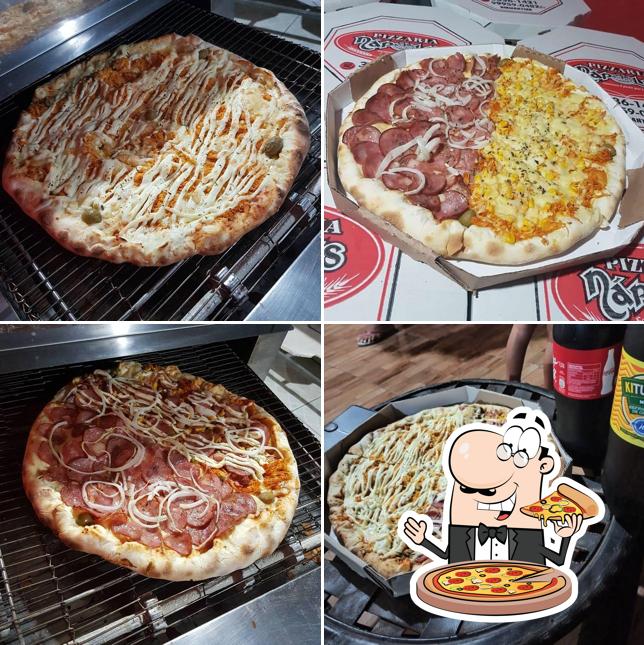 Peça diferentes tipos de pizza