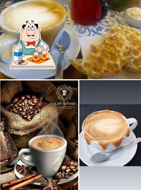 Desfrute de uma bebida no Café Da Fonte