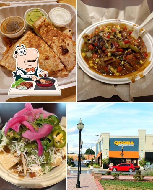 Попробуйте блюда из мяса в "QDOBA Mexican Eats"