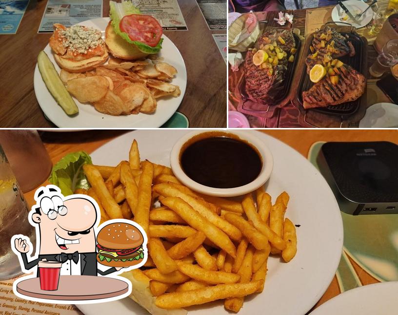Treat yourself to a burger at Shamrock Cafe