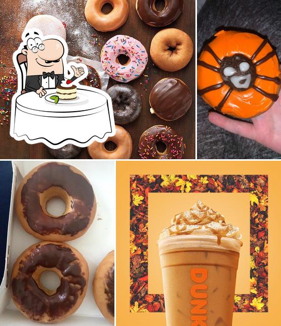 Dunkin' serves a selection of sweet dishes