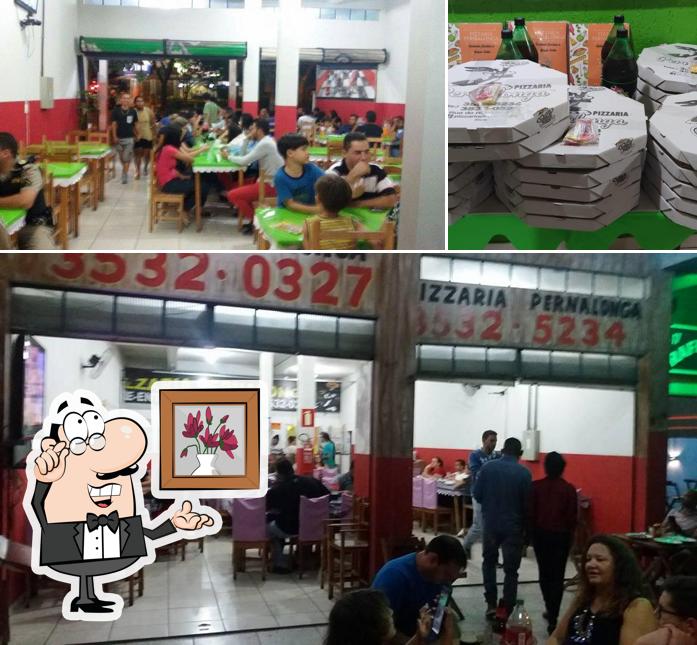 O interior do Pizzaria