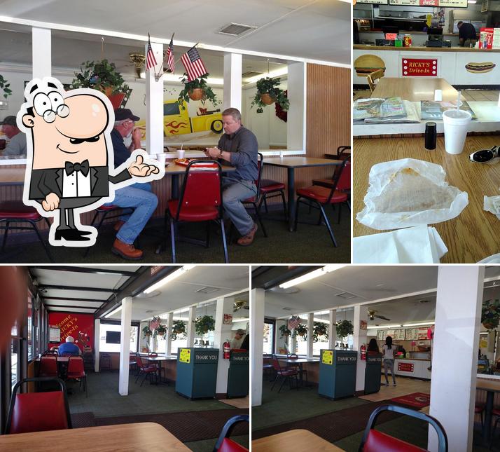 The interior of Ricky's Drive In