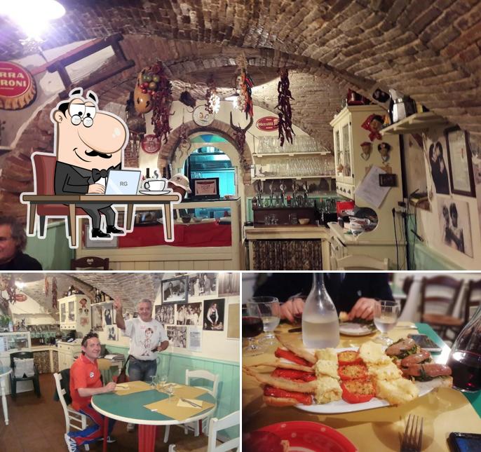 Tra le varie cose da La Cantina Di Porta Romana si possono trovare la interni e bancone da bar