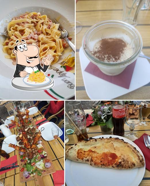 Spaghetti à la carbonara à Restaurant Evora grillades