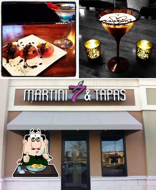 The picture of food and exterior at 7 Martini & Tapas