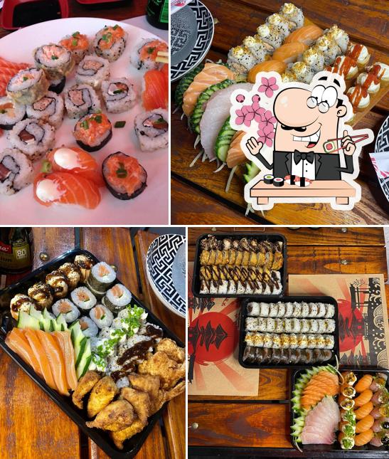 Escolha diferentes opções de sushi