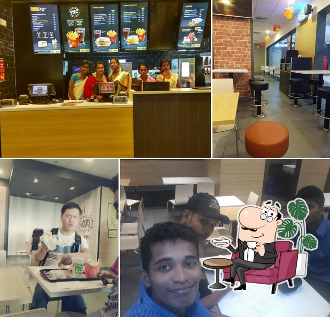 Take a seat at one of the tables at McDonald's