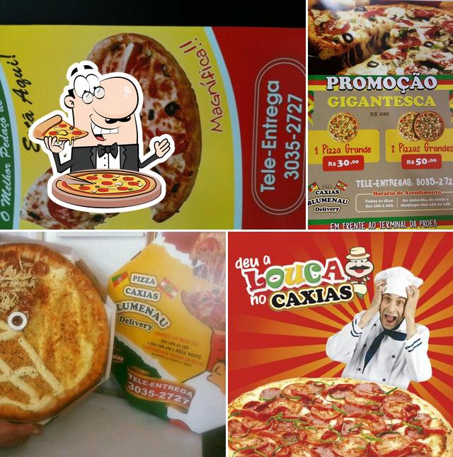 Consiga pizza no Pizzaria Caxias