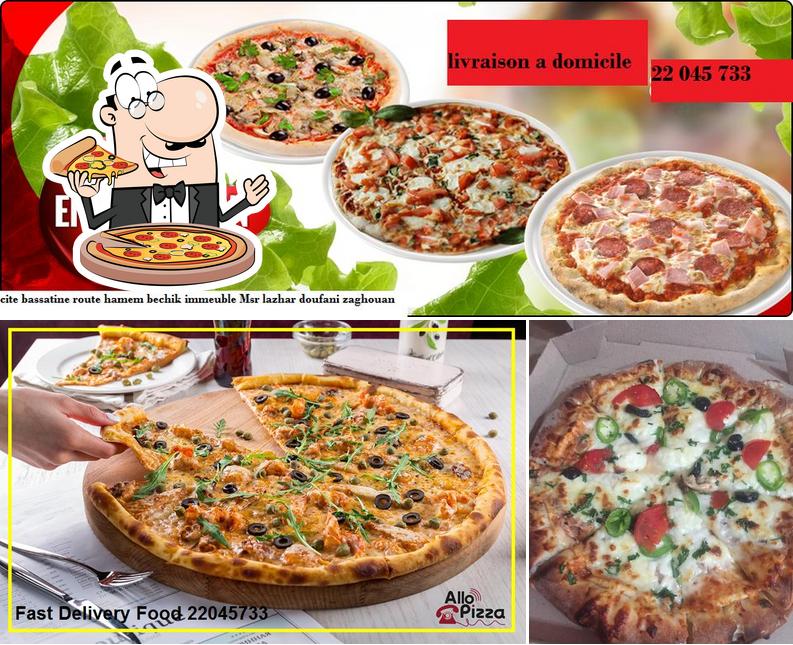 Essayez des pizzas à Allo Pizza Zaghouan