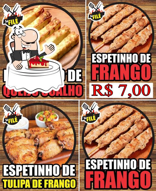 Churrasquinho Bistro so Filé provê uma gama de pratos doces