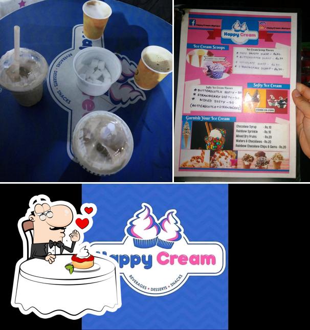 Happy Cream, A1 offers a variety of sweet dishes
