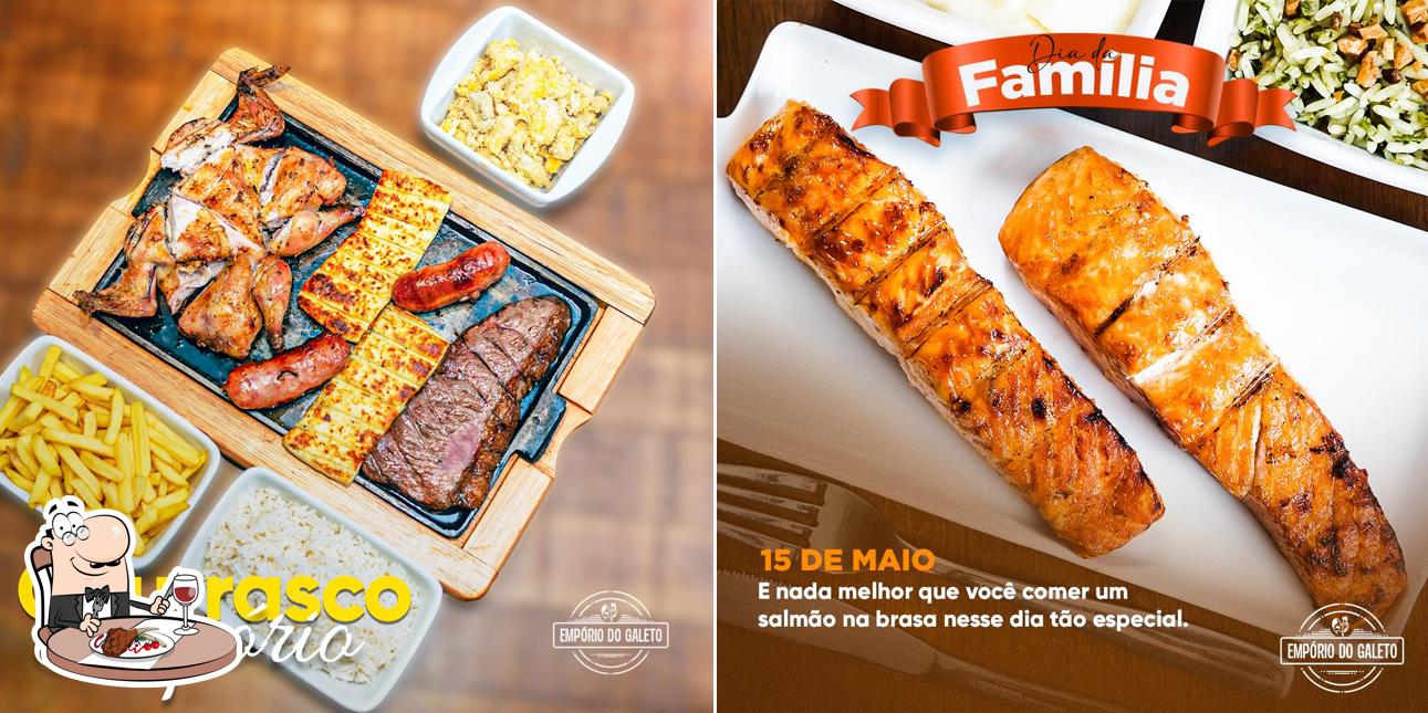 Há uma variedade de pratos para os amantes da carne