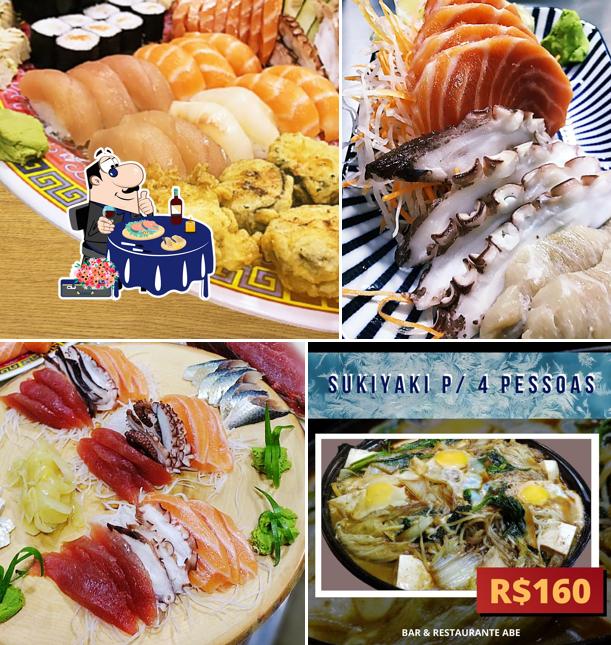 Sashimi em Bento Abe Bar e Lanches