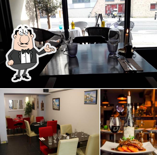 This is the photo displaying interior and wine at Soleto Bistro