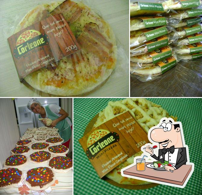 Comida em Corleone mini pizzas