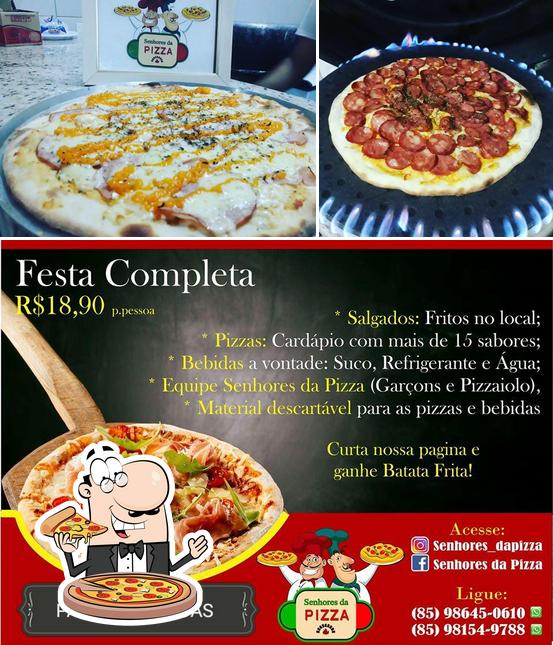 Experimente pizza no Senhores da Pizza