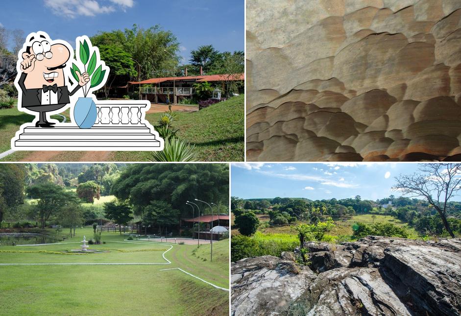 Desfrute da vista do exterior Lapa do Beijo | Reserva Ambiental e Pousada