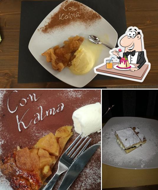 Osteria Pizzeria Con Kalma serve un'ampia varietà di dolci