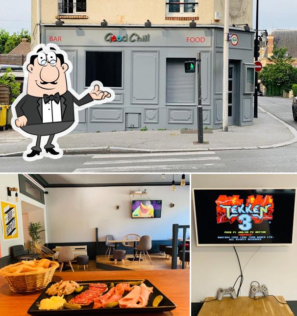 Installez-vous à l'une des tables de Goodchill Bar