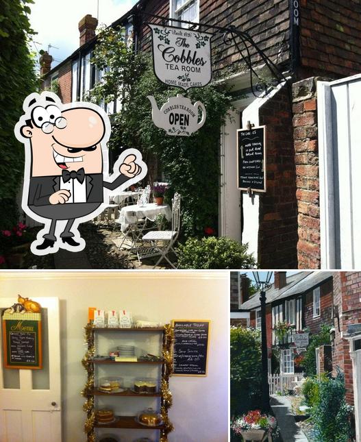 This is the photo showing interior and exterior at The Cobbles Tea Room