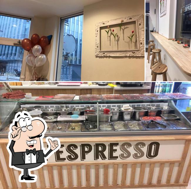 L'intérieur de l'espresso