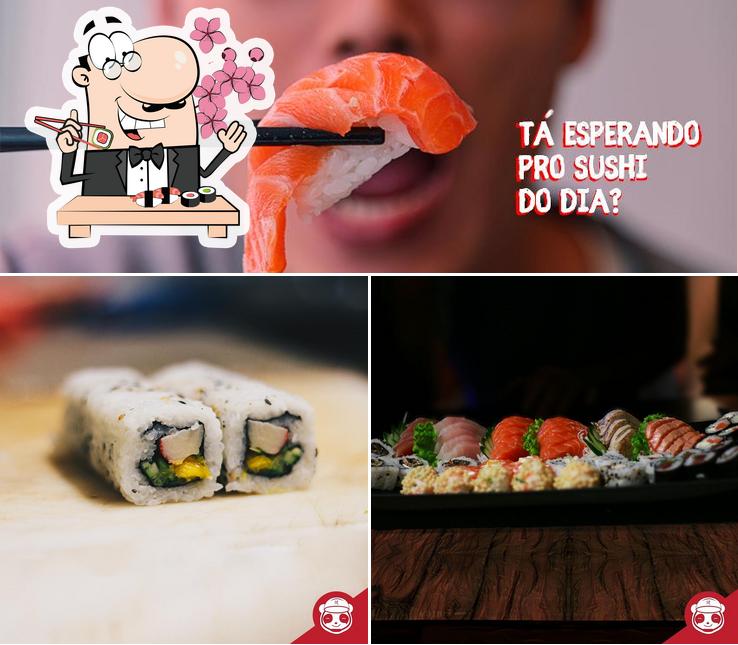 Peça diferentes opções de sushi