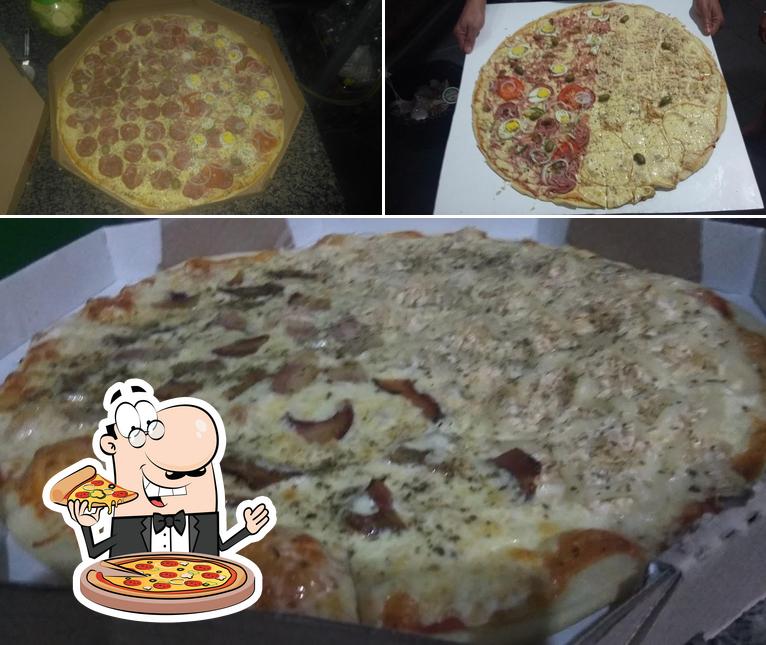 Peça diferentes variedades de pizza