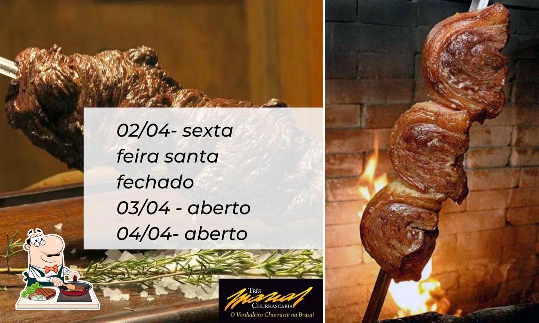 Churrascaria Três Marias oferece pratos de carne