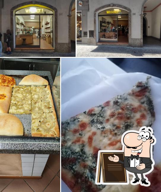 Tra le diverse cose da Why Not? Pizza al trancio si possono trovare la esterno e cibo