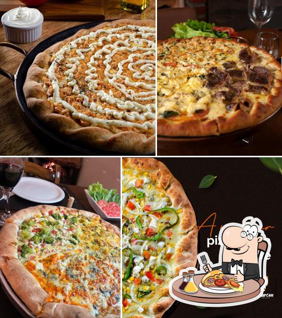 Consiga diferentes tipos de pizza
