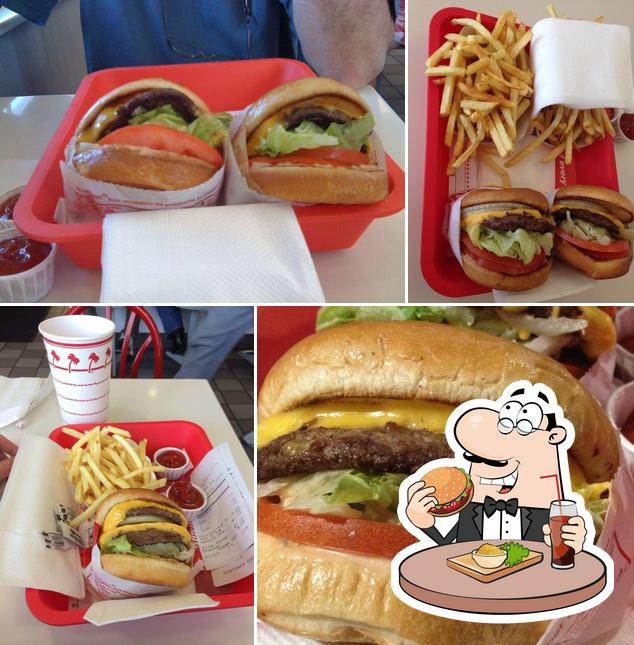 Закажите гамбургеры в "In-N-Out Burger"