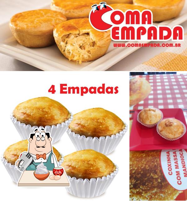 Coma Empada serve uma gama de pratos doces