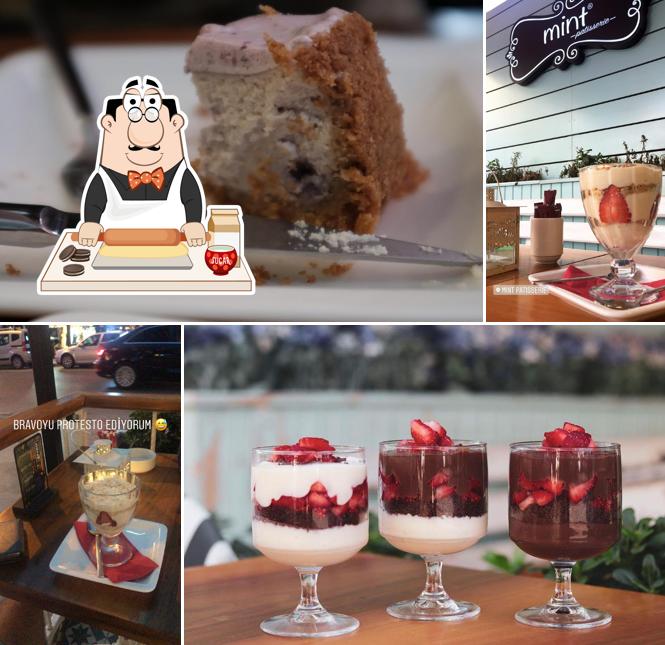 Mint Patisserie serves a selection of sweet dishes