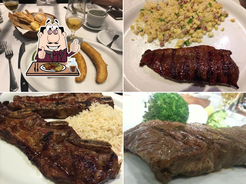 Prove pratos de carne do menu