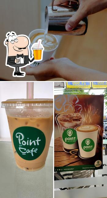 Enjoy a drink at Point Coffee Indomaret Sutomo