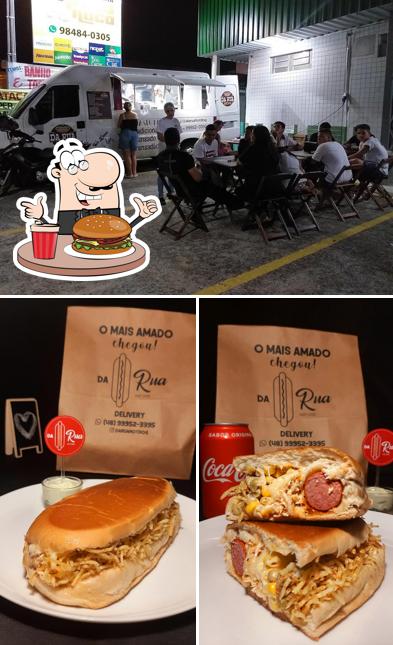 Peça um hambúrguer no DA RUA Hot Dog