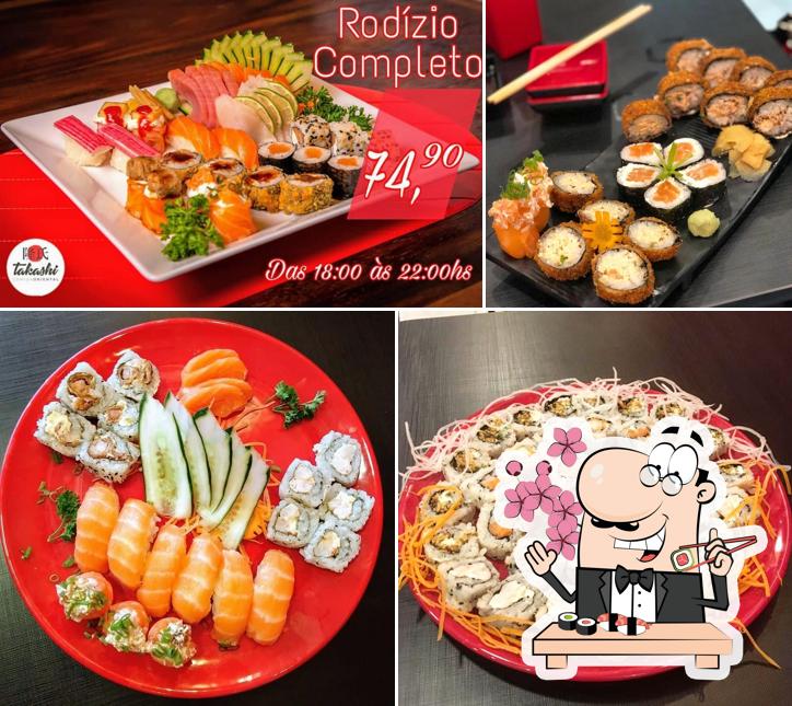 Escolha diversas opções de sushi