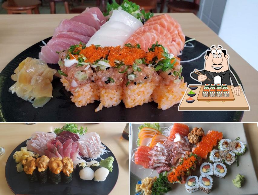 Presenteie-se com sushi no Uokatsu sushi bar