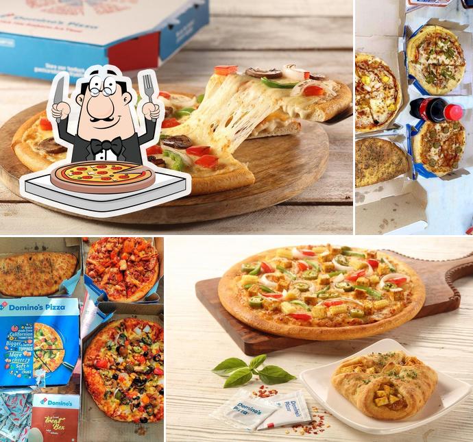 Try out pizza at Domino's Pizza