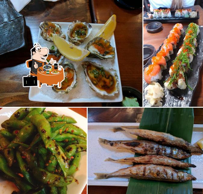 Pide las distintas comidas con marisco que te ofrecen en Kaori Sushi and Sake Bar