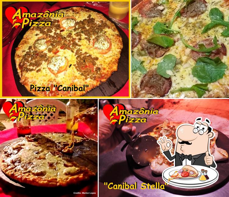 Escolha pizza no Amazônia Pizza