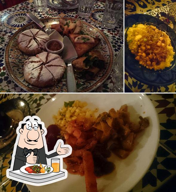 Food at Moroccan Tent Restaurant