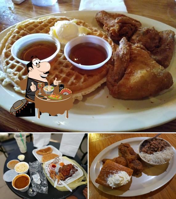 Platos en Roscoe's House of Chicken and Waffles