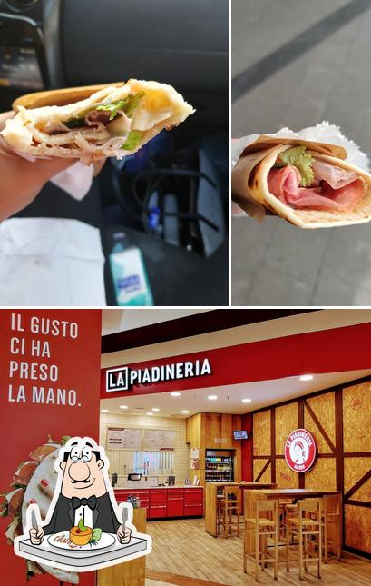 Dai un’occhiata alla foto che mostra la cibo e interni di La Piadineria