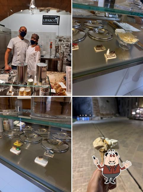 Platti al Gelateria Liparoti