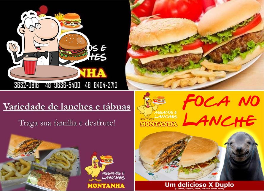 Consiga um hambúrguer no Assados e Lanches Montanha